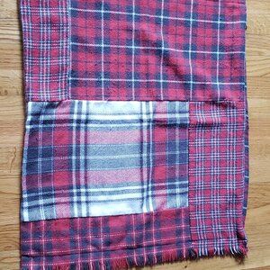 Pottery Barn Fringed Flannel Plaid Shams